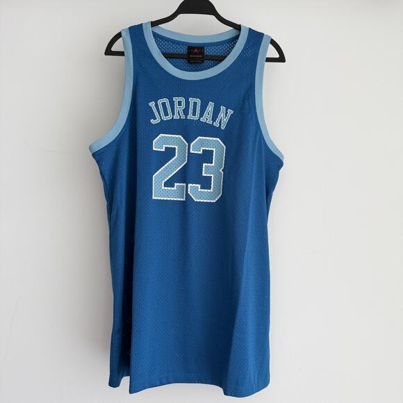 Nike Air Jordan Jersey Dress Blue Heritage Mesh 23 Basketball UNCD05029-407 - Picture 2 of 12